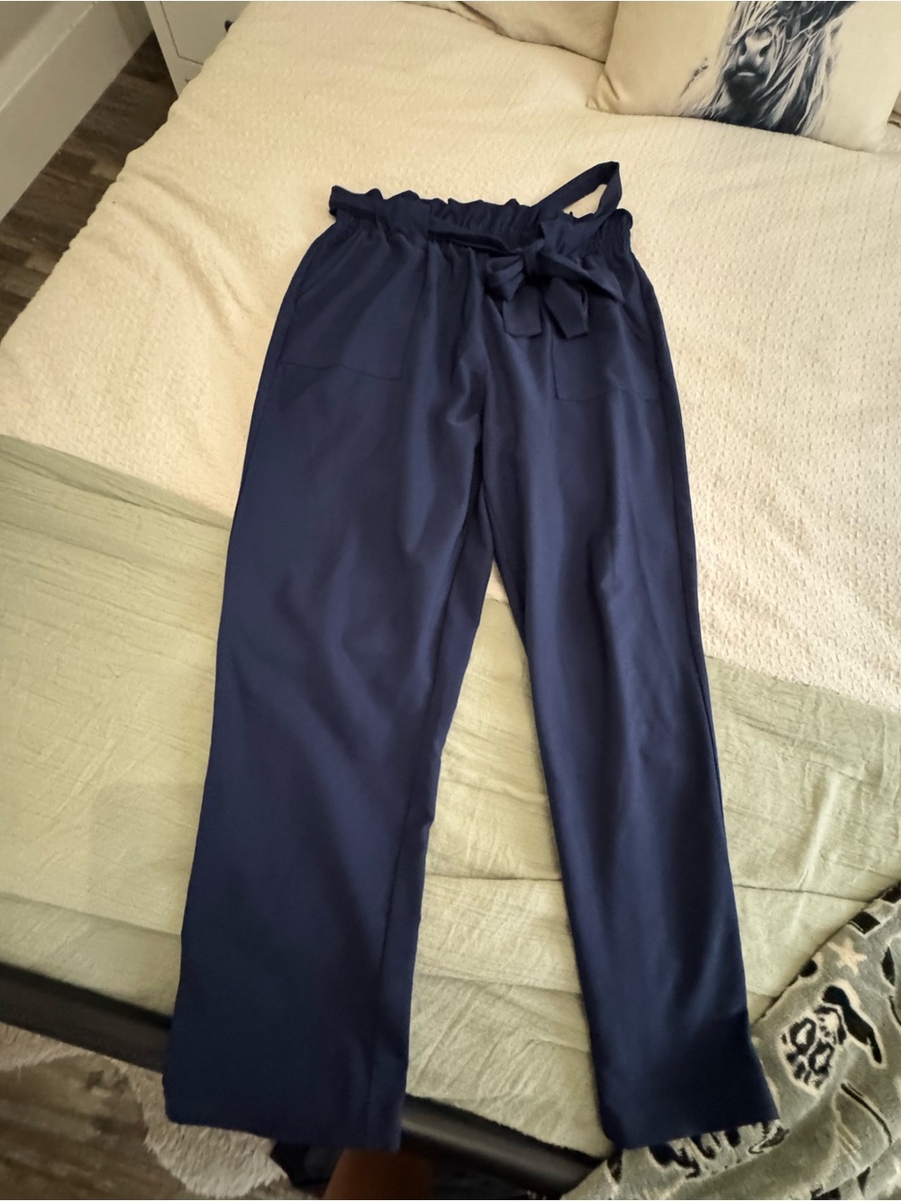 Grace Karin Navy Elastic Waist Skirt